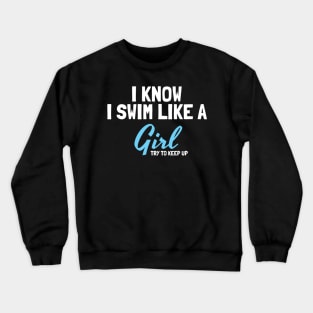 swimming girl Crewneck Sweatshirt